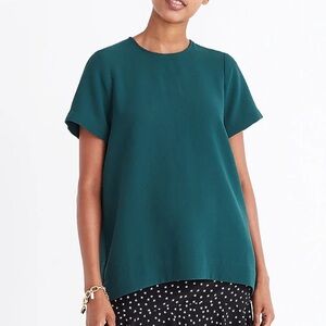 Madewell Tailored Tee Blouse in Bowling Green